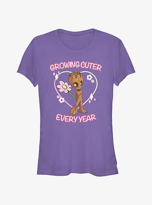 Marvel Guardians of the Galaxy Groot Growing Cuter Every Year Girls T-Shirt