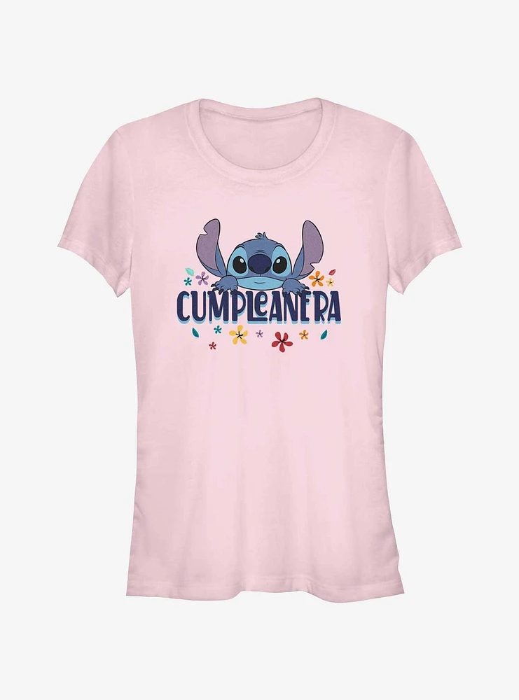 Disney Lilo & Stitch Spanish Birthday Girls T-Shirt