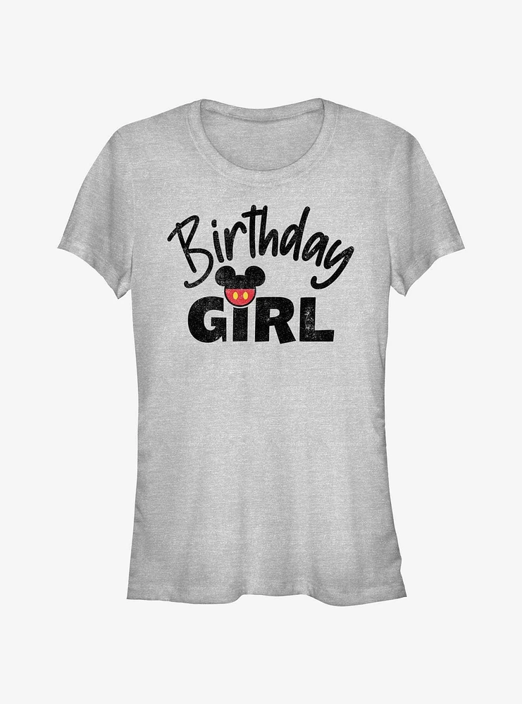 Disney Mickey Mouse Birthday Girl Ears Girls T-Shirt