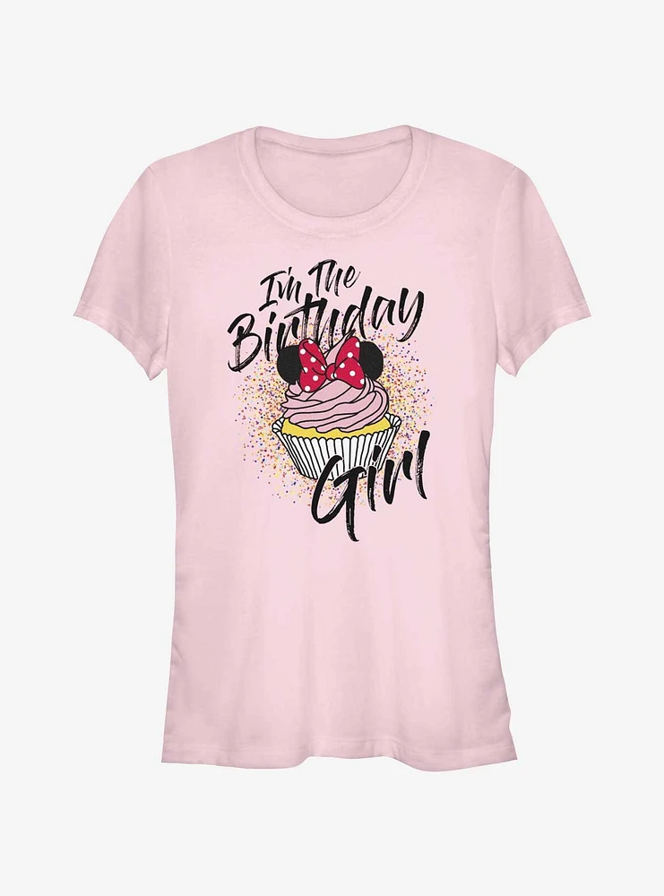 Disney Minnie Mouse I'm The Birthday Girl Cupcake Girls T-Shirt