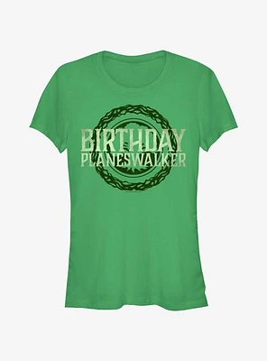 Magic: The Gathering Birthday Green Mana Planeswalker Girls T-Shirt
