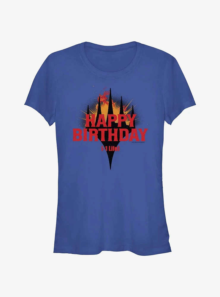 Magic: The Gathering Birthday -1 Life Girls T-Shirt