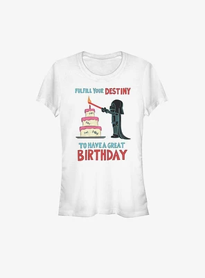 Star Wars Vader Fulfill Your Birthday Girls T-Shirt