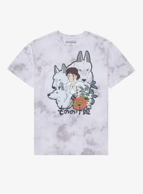 Studio Ghibli Princess Mononoke San & Wolves Portrait Tie-Dye T-Shirt - BoxLunch Exclusive