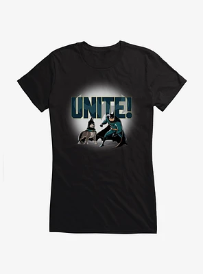 DC League of Super-Pets Batman & Ace Unite! Girls T-Shirt