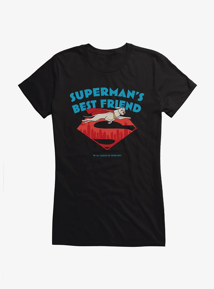 DC League of Super-Pets Superman's Best Friend Krypto Girls T-Shirt