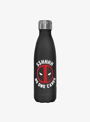 Marvel Deadpool No One Cares Stainless Steel Water Bottle