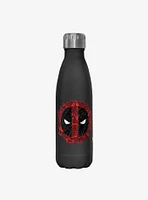 Marvel Deadpool Overlay Logo Stainless Steel Water Bottle
