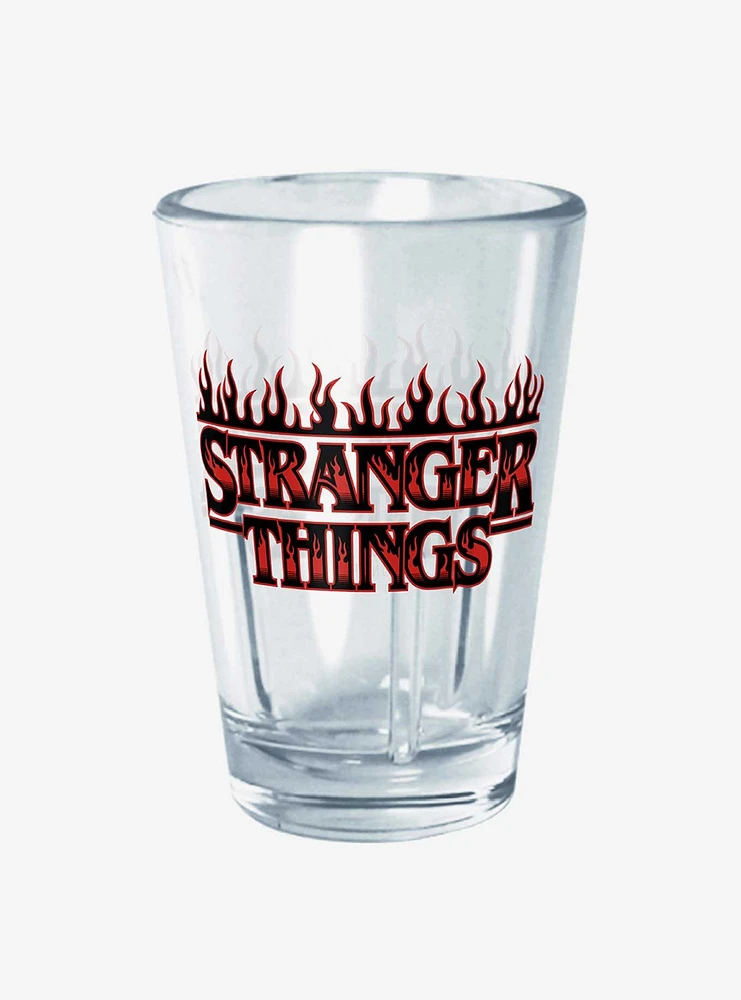 Stranger Things Flame Logo Mini Glass