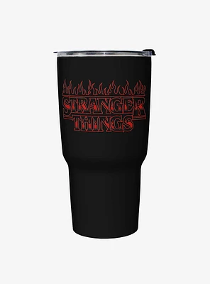 Stranger Things Flame Logo Travel Mug