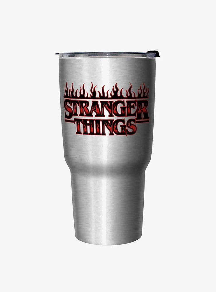 Stranger Things Flame Logo Travel Mug