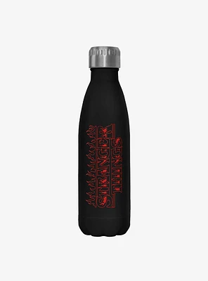 Stranger Things Flame Logo Stainless Steel Water Bottle