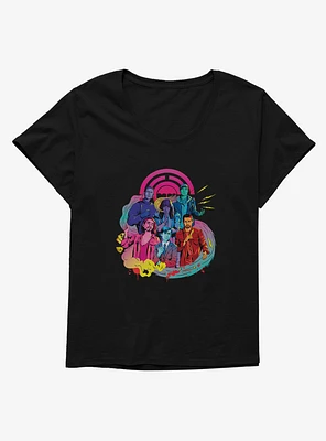 Umbrella Academy Multicolor Art Girls T-Shirt Plus