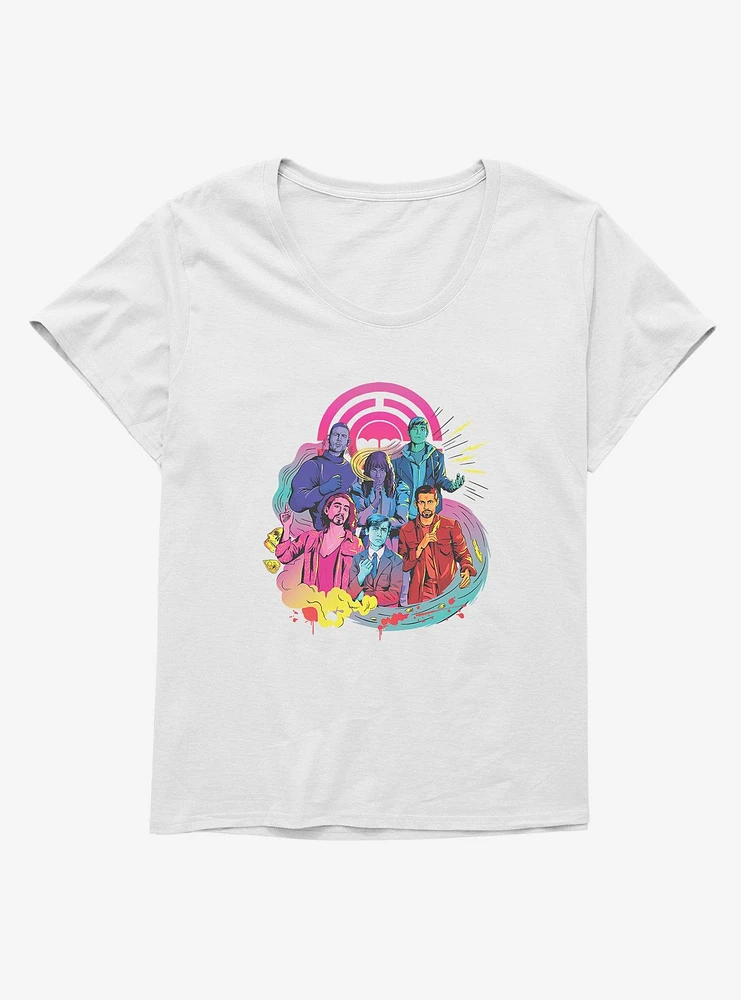 Umbrella Academy Multicolor Art Girls T-Shirt Plus
