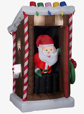 Christmas Santa's Outhouse 6-foot Airblown Inflatable