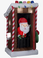 Christmas Santa's Outhouse 6-foot Airblown Inflatable