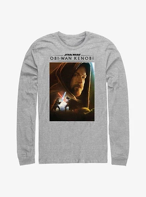Star Wars Obi-Wan Obi Oil Paint Long-SLeeve T-Shirt