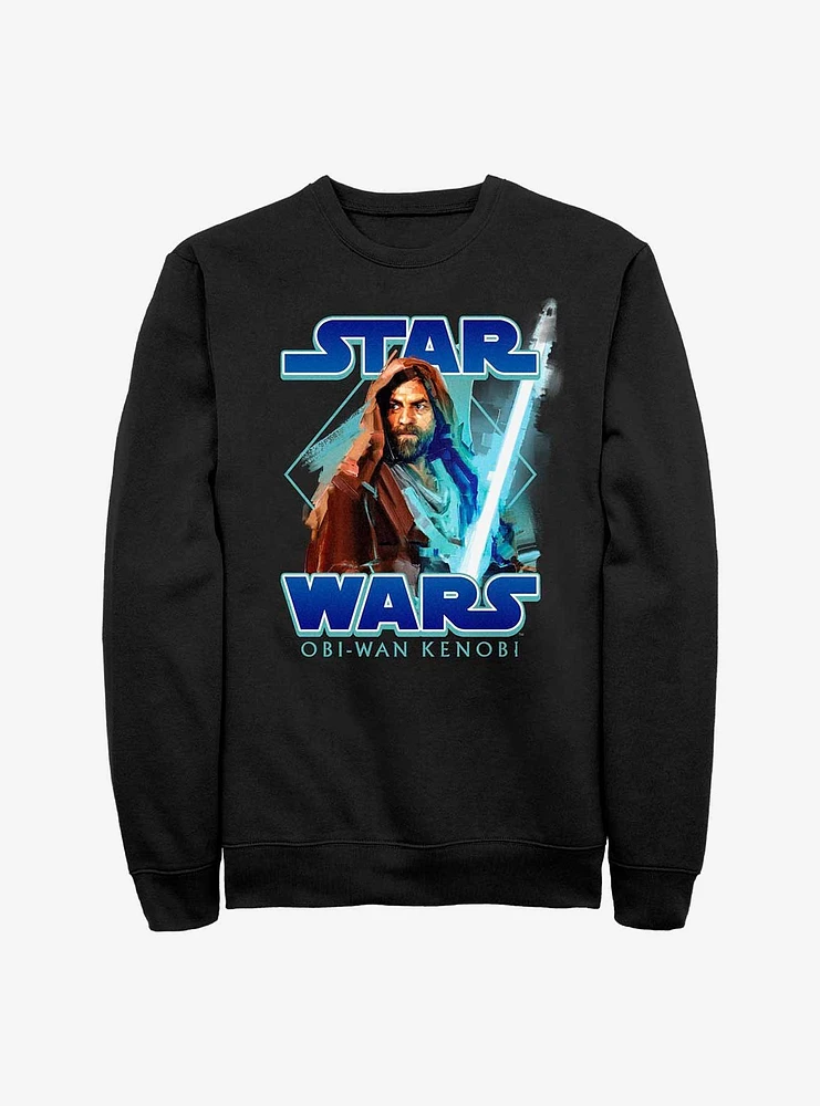 Star Wars Obi-Wan Painterly With Logo Sweatshirt