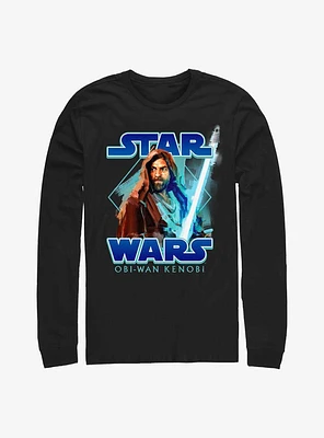 Star Wars Obi-Wan Painterly With Logo Long-SLeeve T-Shirt