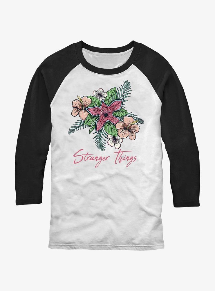 Stranger Things Floral Demogorgon Raglan