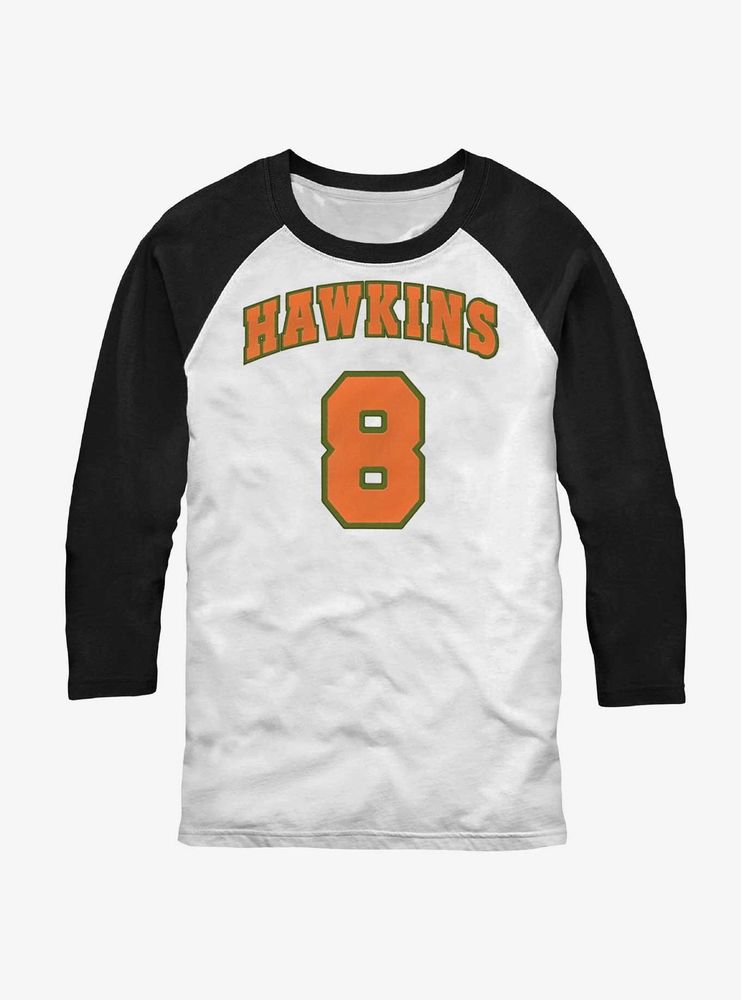 Stranger Things Hawkins Jersey Number Raglan