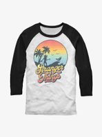 Stranger Things Demogorgon Retro Sun Raglan