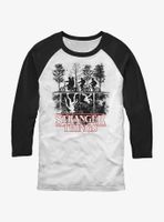 Stranger Things Upside Down Silhouettes Raglan