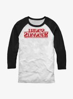 Stranger Things Upside Down Logo Raglan