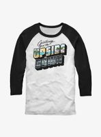 Stranger Things Greetings From The Upside Down Raglan