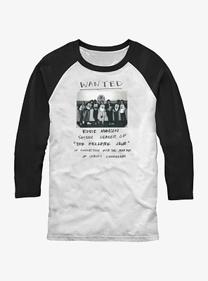 Stranger Things Wanted Eddie Munson Hellfire Club Raglan