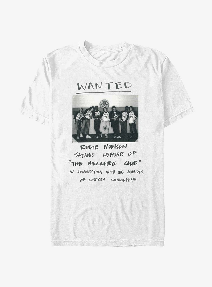 Stranger Things Wanted Eddie Munson Hellfire Club T-Shirt