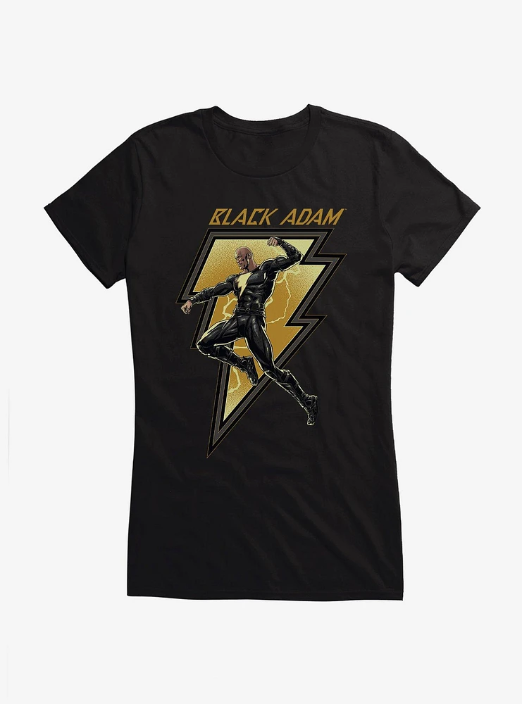 DC Comics Black Adam Lightning Action Girls T-Shirt