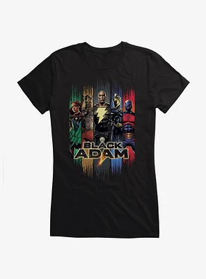 DC Comics Black Adam Team Panels Girls T-Shirt