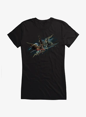 DC Comics Black Adam Versus Hawkman Girls T-Shirt