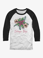 Stranger Things Floral Raglan T-Shirt