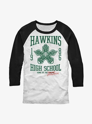 Stranger Things Hawkins High Demogorgons Raglan T-Shirt