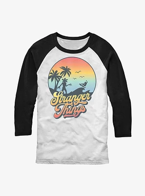 Stranger Things Retro Sun Raglan T-Shirt