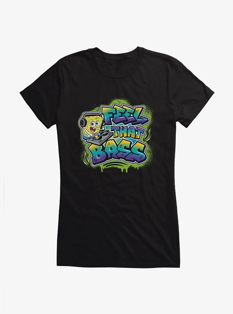 SpongeBob SquarePants Hip Hop Feel That Bass Girls T-Shirt