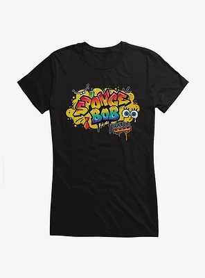 SpongeBob SquarePants Hip Hop Graffiti Art Girls T-Shirt