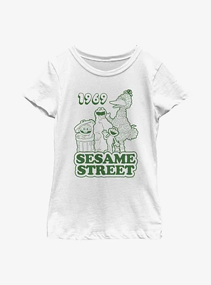 Sesame Street 1969 Group Youth Girls T-Shirt
