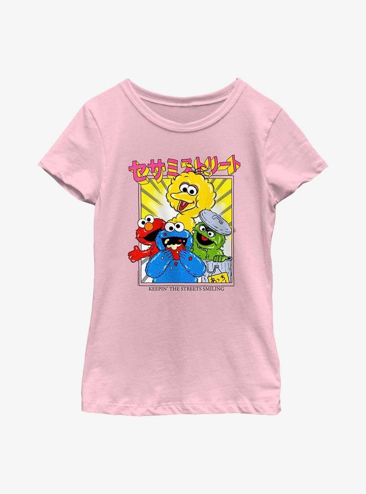 Sesame Street Anime Streets Youth Girls T-Shirt