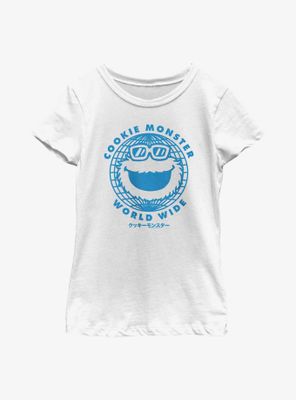 Sesame Street Cookie Monster World Wide Youth Girls T-Shirt