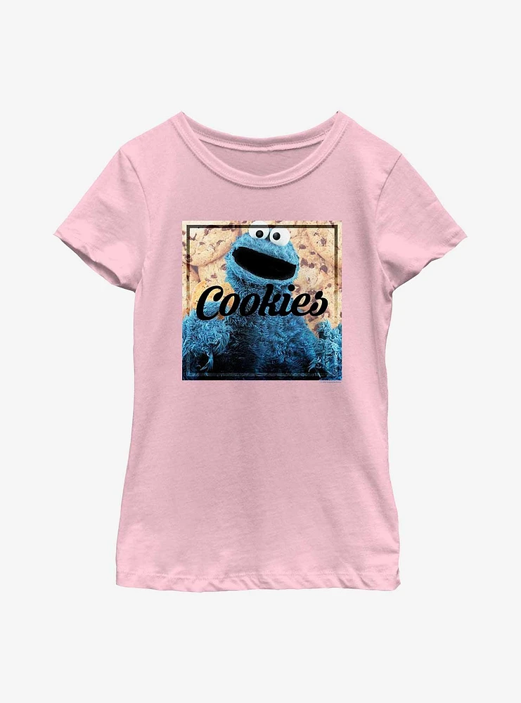Sesame Street Cookies Cookie Monster Youth Girls T-Shirt