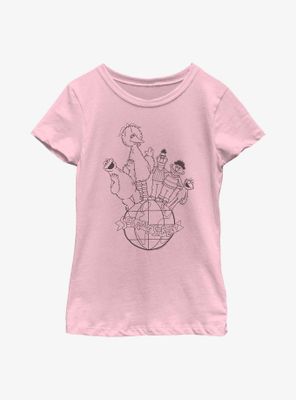 Sesame Street Globe Youth Girls T-Shirt