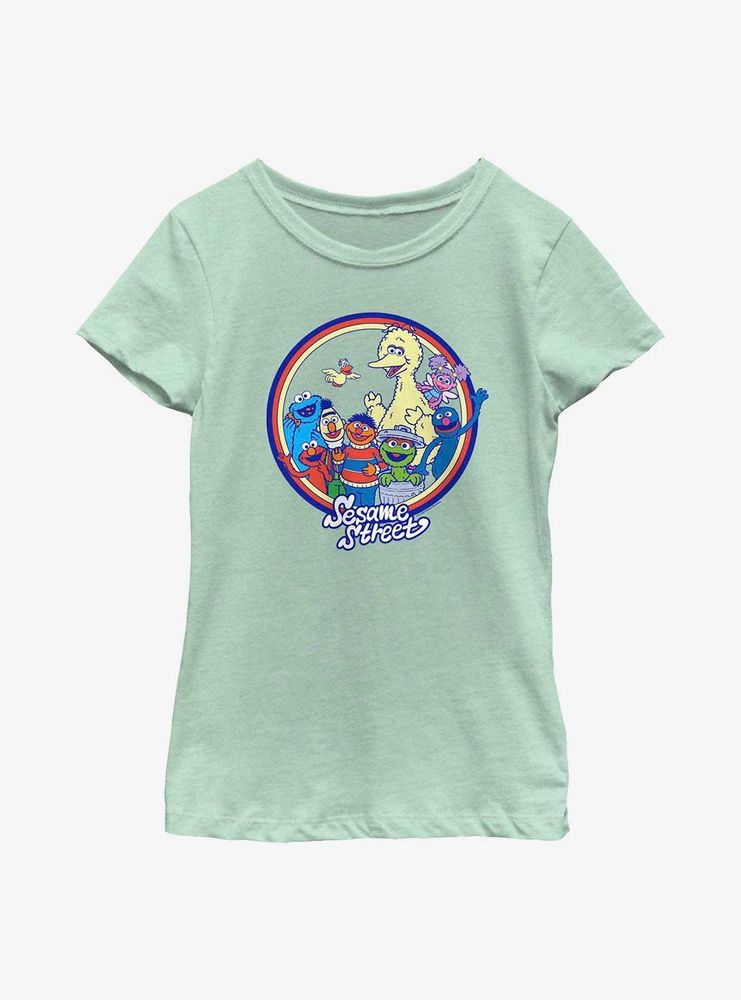 Sesame Street Group Pose Youth Girls T-Shirt