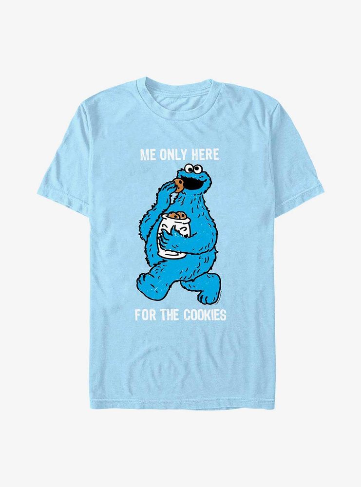 Sesame Street Cookie Monster Only Here For The CookiesT-Shirt