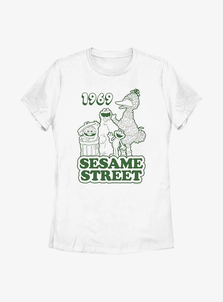 Sesame Street 1969 Group Womens T-Shirt
