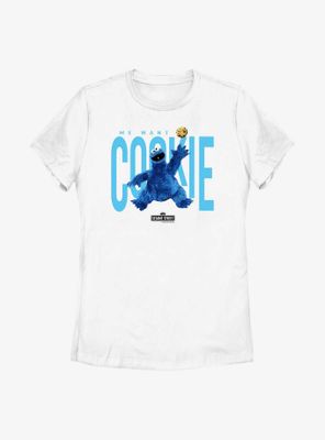 Sesame Street Air Cookie Monster Want Womens T-Shirt