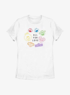 Sesame Street All For Love Womens T-Shirt