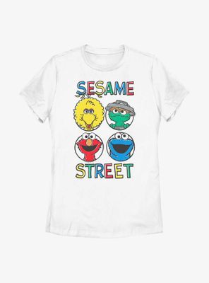 Sesame Street Circle Grid Womens T-Shirt